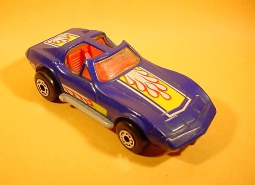 Matchbox blue corvette - blue, t